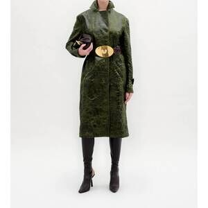 NEW SILVIA TCHERASSI nilo trench coat in hunter green